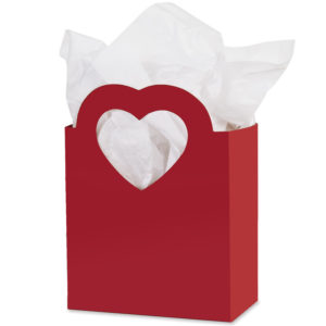 Red Heart Handle Gift Bag