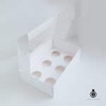 6 cup cake box with window