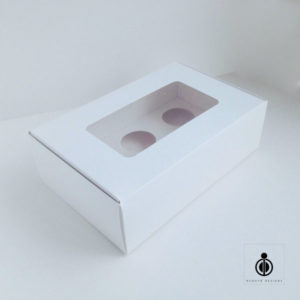 6 cup cake box with die cut window